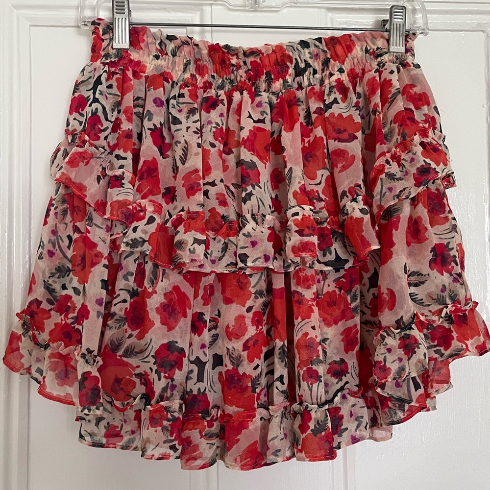 MISA Los Angeles Manya Mini Skirt Floral Print